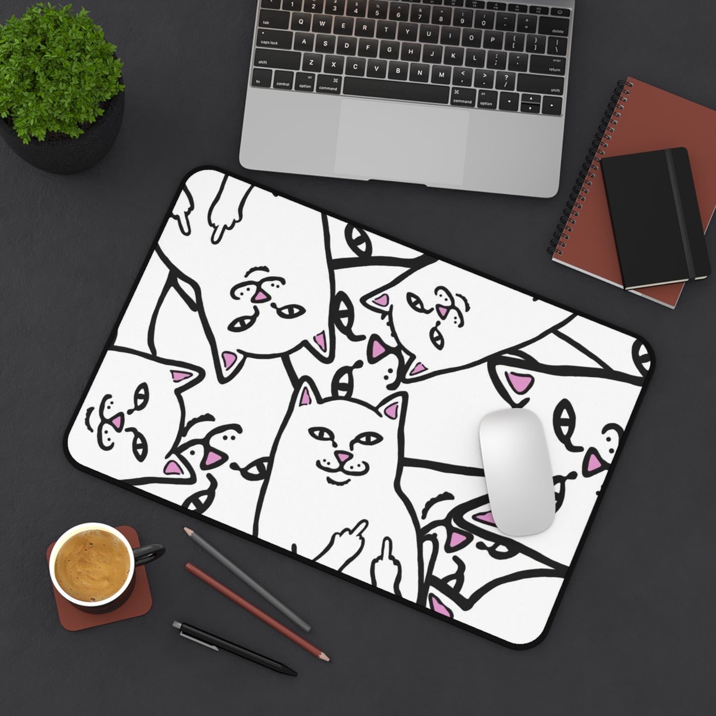 Funny Bad Kitty Desk Mat