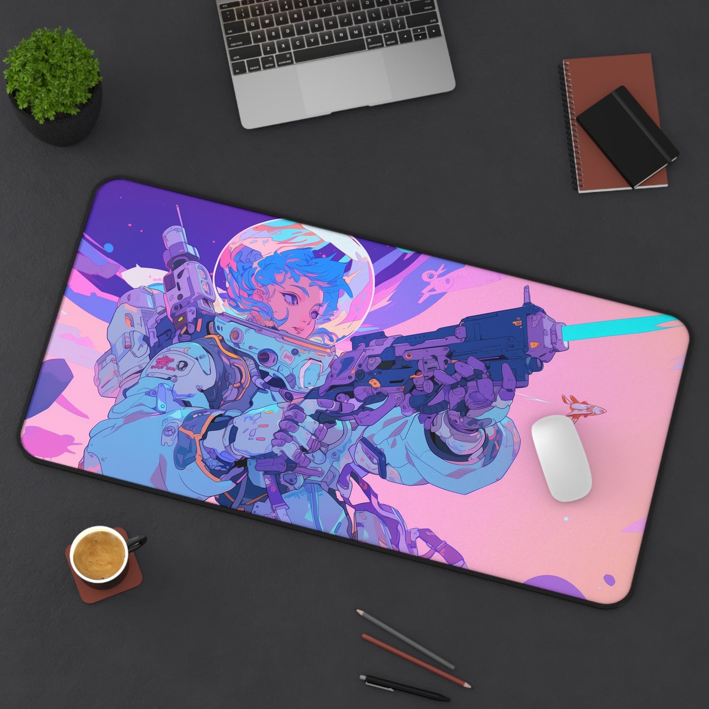 Anime Space Pirate Girl Desk Mat