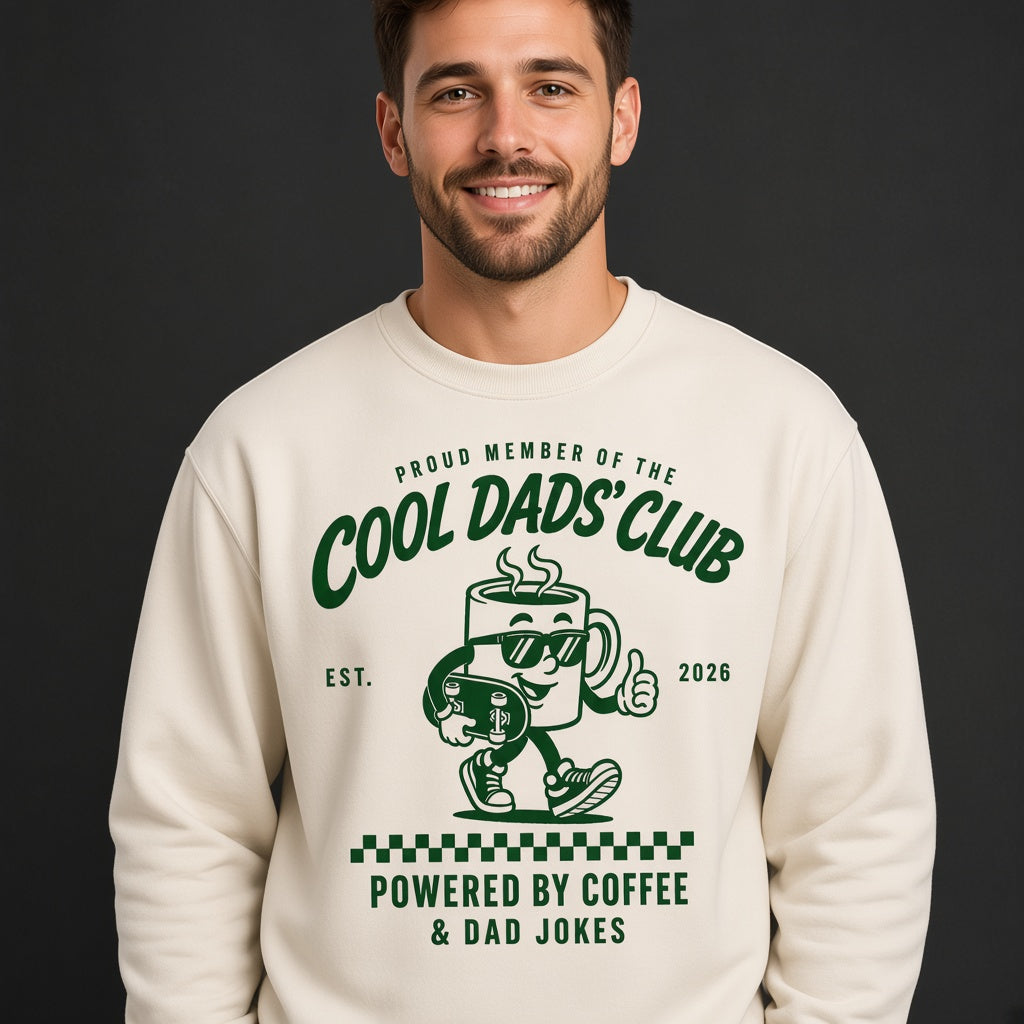 Cool Dads Club Coffee Sweatshirt, Funny Gift for Husband