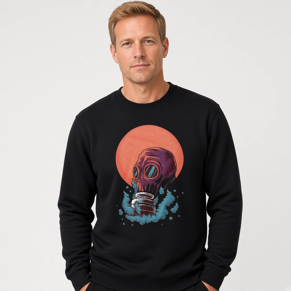Gas mask sweatshirt, funny sweatshirt, graphic shirts, unisex tshirt, printed sweatshirt