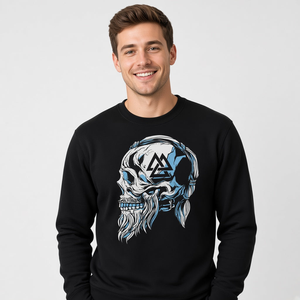 Viking skull sweatshirt, funny sweatshirt, graphic shirts, unisex tshirt, printed sweatshirt