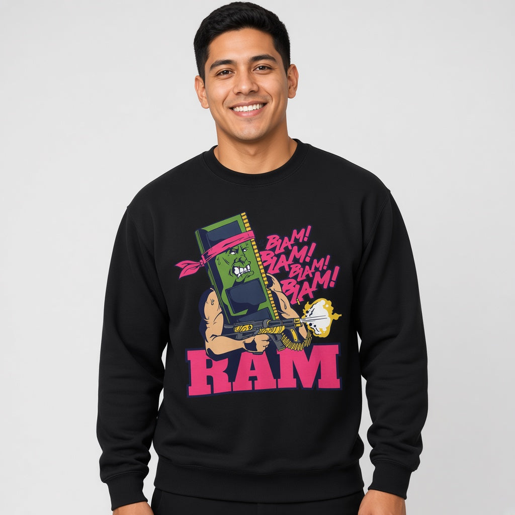 Ram memory action movie parody Sweatshirt, Funny Unisex sweatshirt