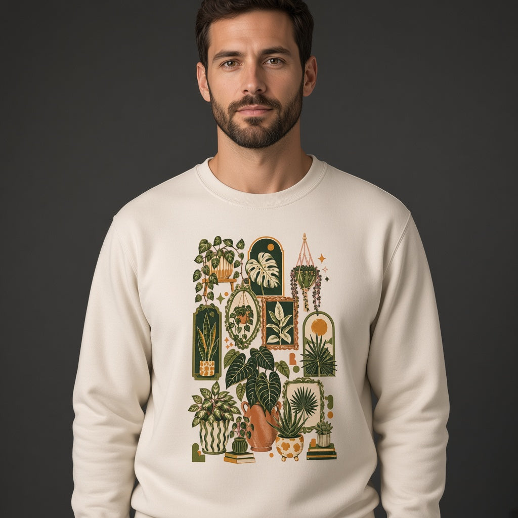 Houseplant Sweatshirt for Plant Lovers