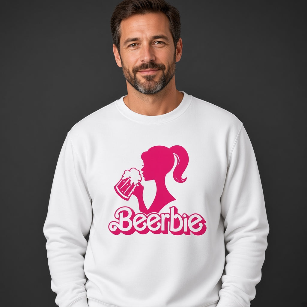 Beerbies Funny Pink Beer Sweatshirt