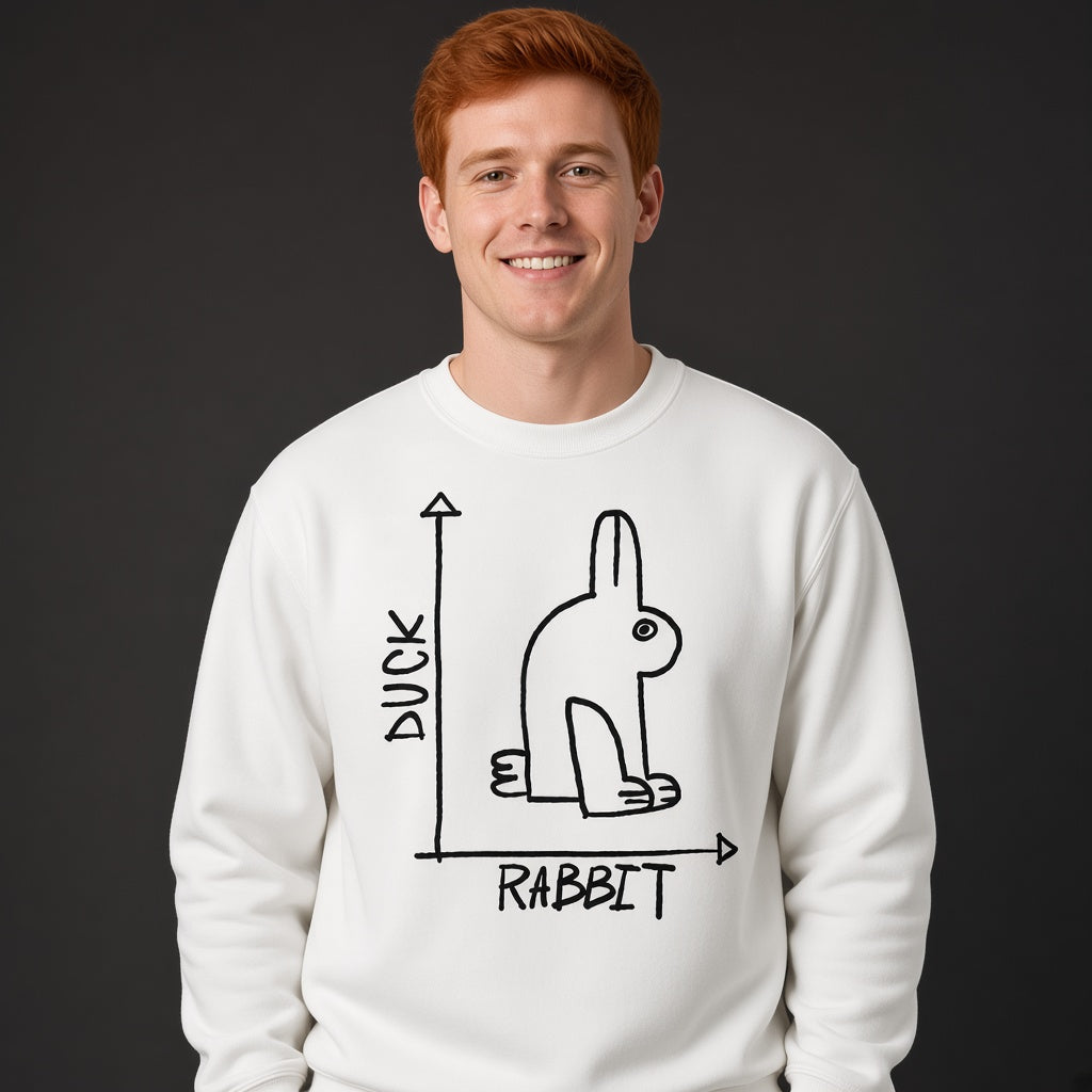 Funny Duck Rabbit Optical Illusion Graph Sweatshirt