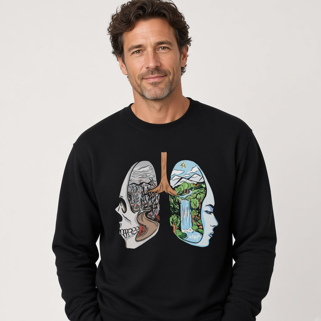 Lungs sweatshirt, funny sweatshirt, graphic shirts, unisex tshirt, printed sweatshirt