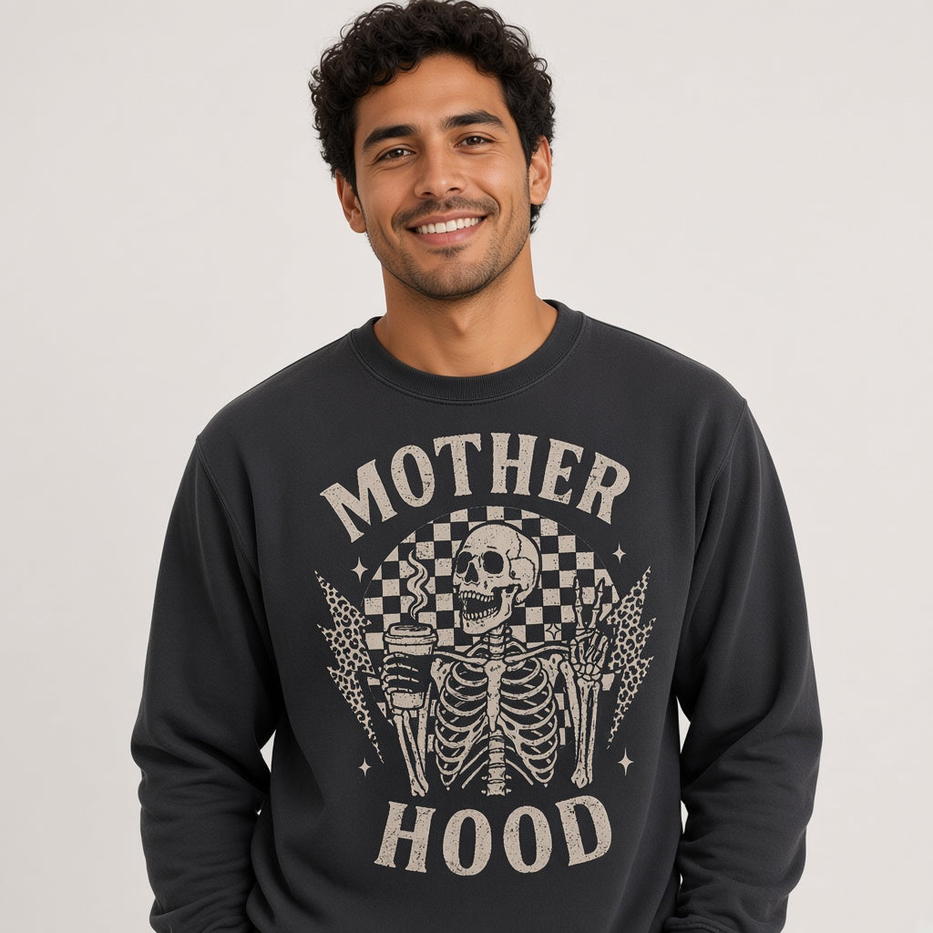 Mother Hood Funny Skeleton Sweatshirt for Moms