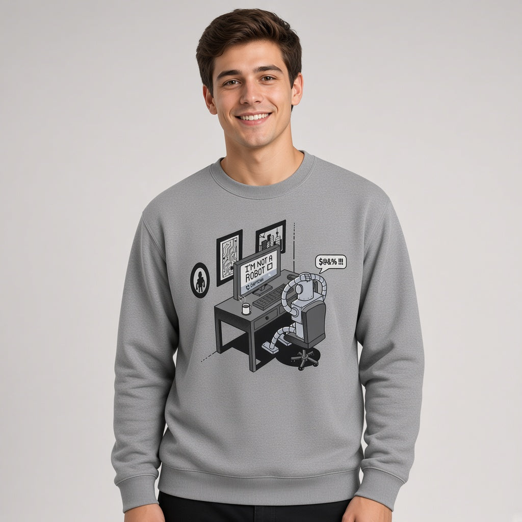I'm Not a Robot Captcha Funny IT Humor Sweatshirt