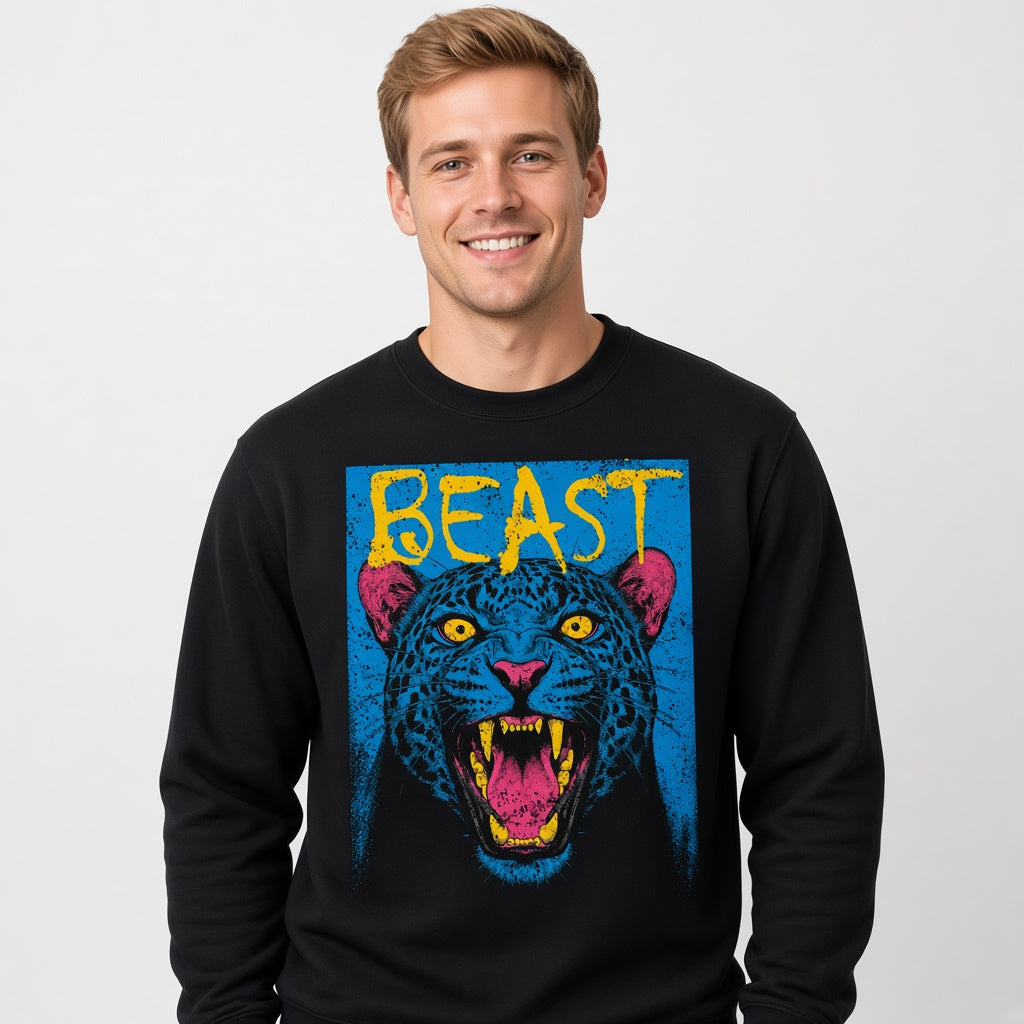 Beast Black Panther Grunge Animal Sweatshirt
