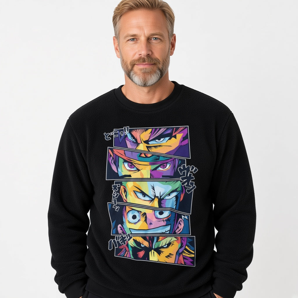 Neon anime sweatshirt, funny sweatshirt, graphic shirts, unisex tshirt, printed sweatshirt