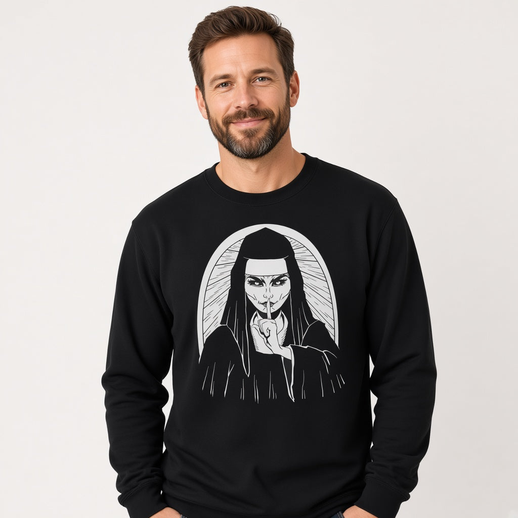 Nun sweatshirt, funny sweatshirt, graphic shirts, unisex tshirt, printed sweatshirt