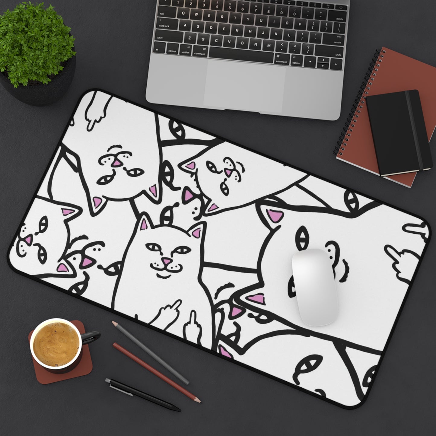 Funny Bad Kitty Desk Mat