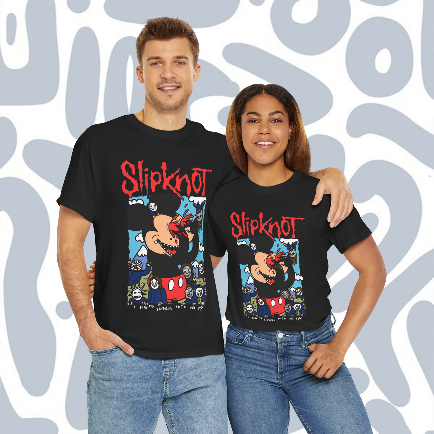 Slipknot i push my fingers into my eyes T-Shirt, Funny Unisex tee