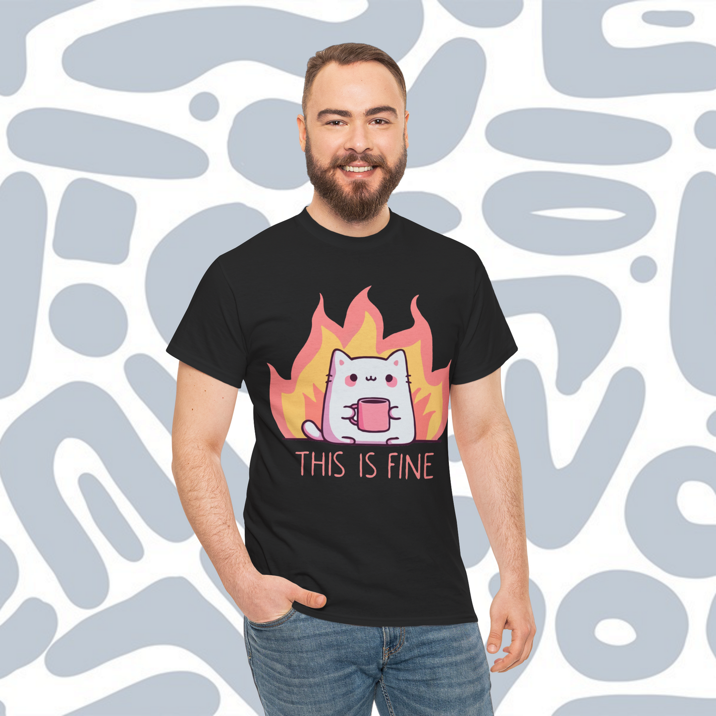 Cat, This Is Fine T-Shirt, Funny Unisex tee