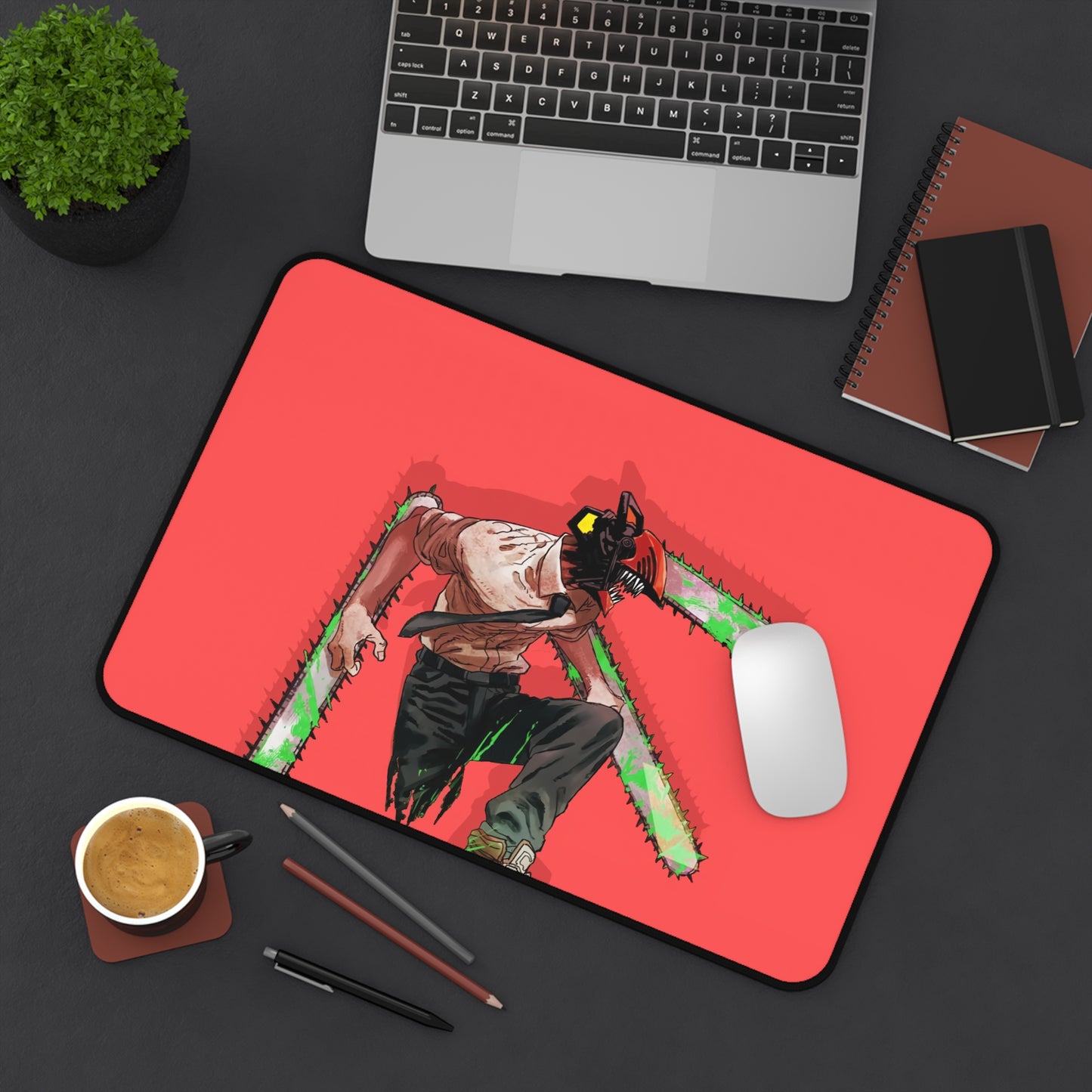 Chainsaw Man 2 Desk Mat, Gaming keyboard matt, mousepad large, XXL extended deskpad mouse pad - Bolt Print