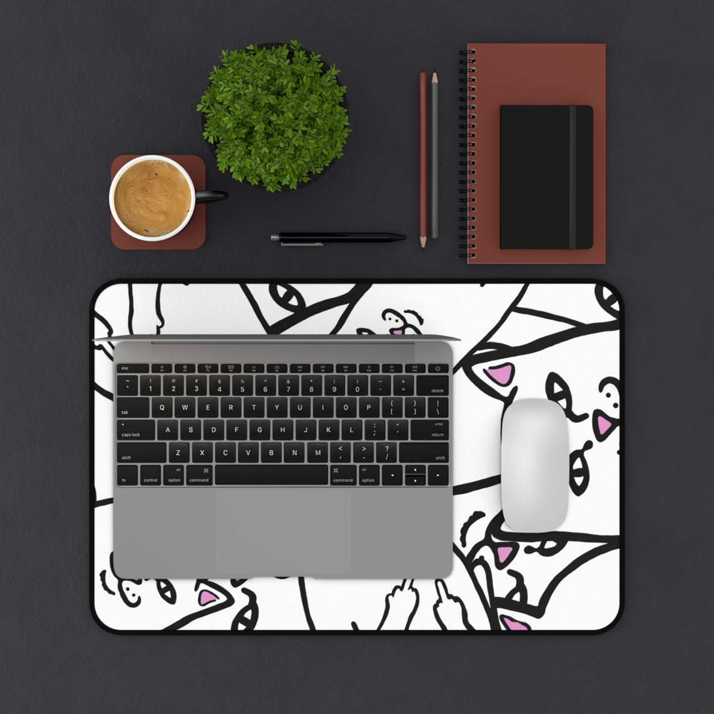 Funny Bad Kitty Desk Mat