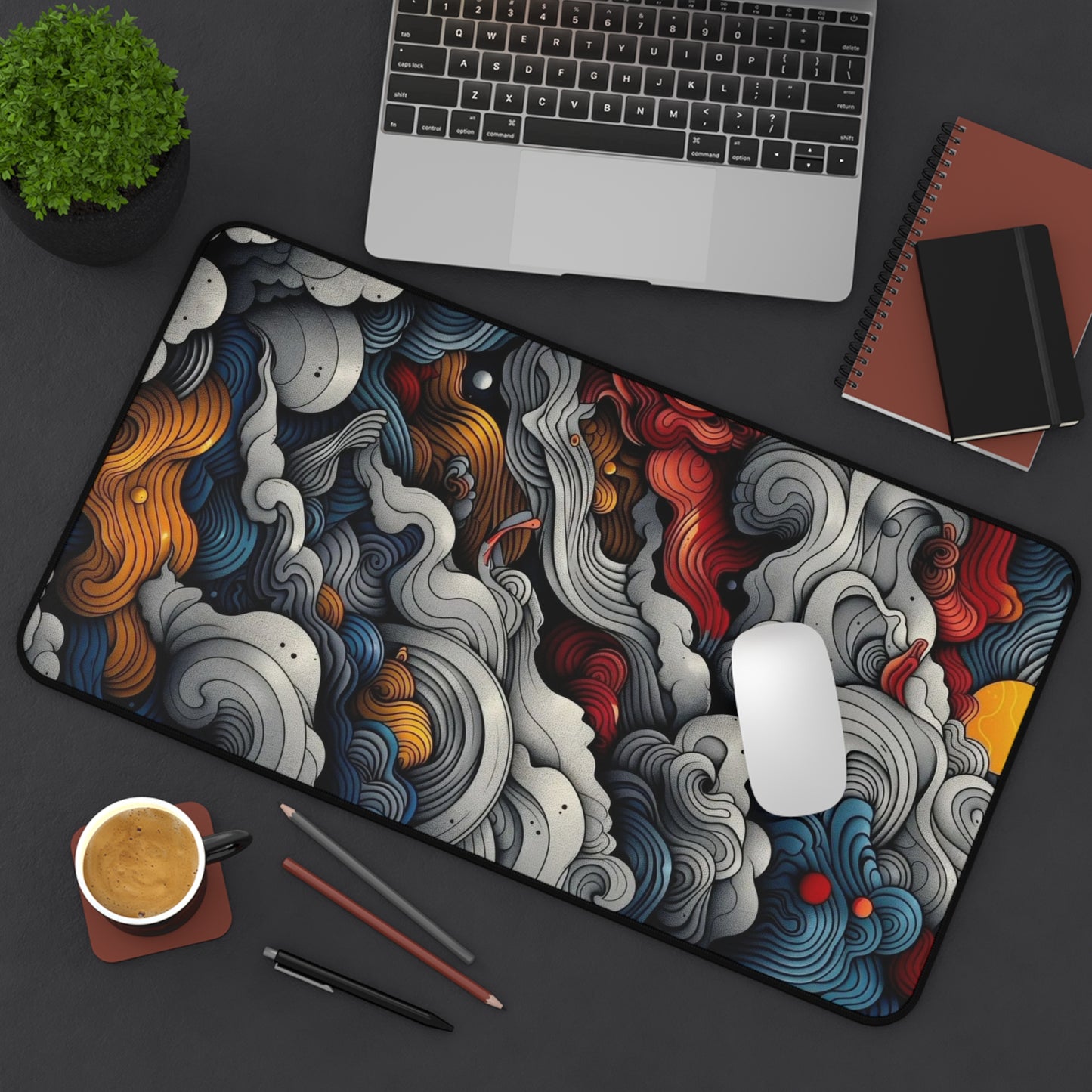 Abstract harmony Desk Mat