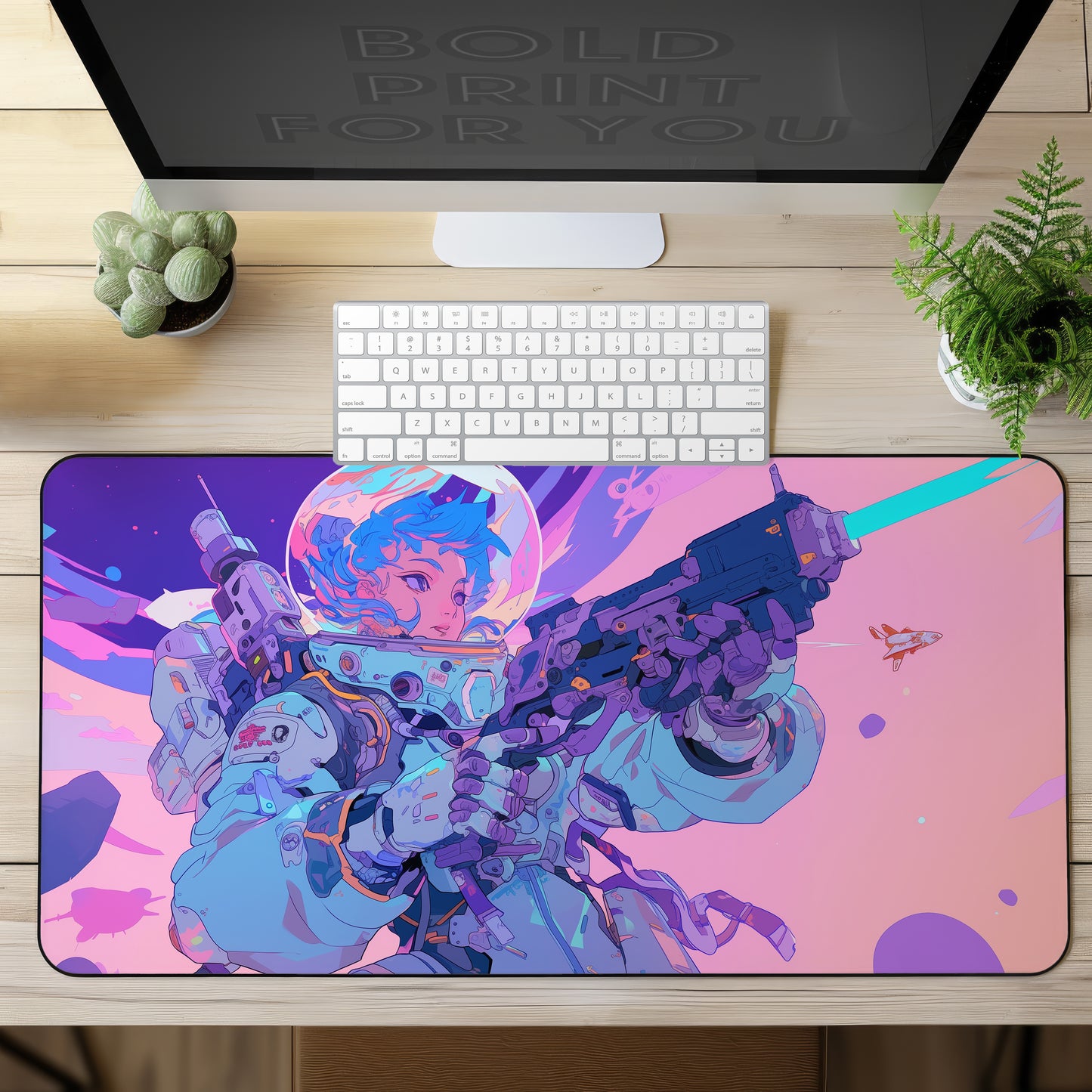 Anime Space Pirate Girl Desk Mat