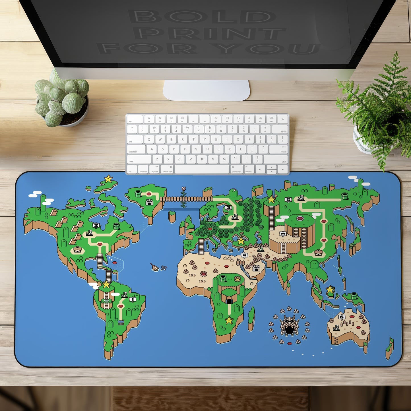 Super Mario World Map Desk Mat