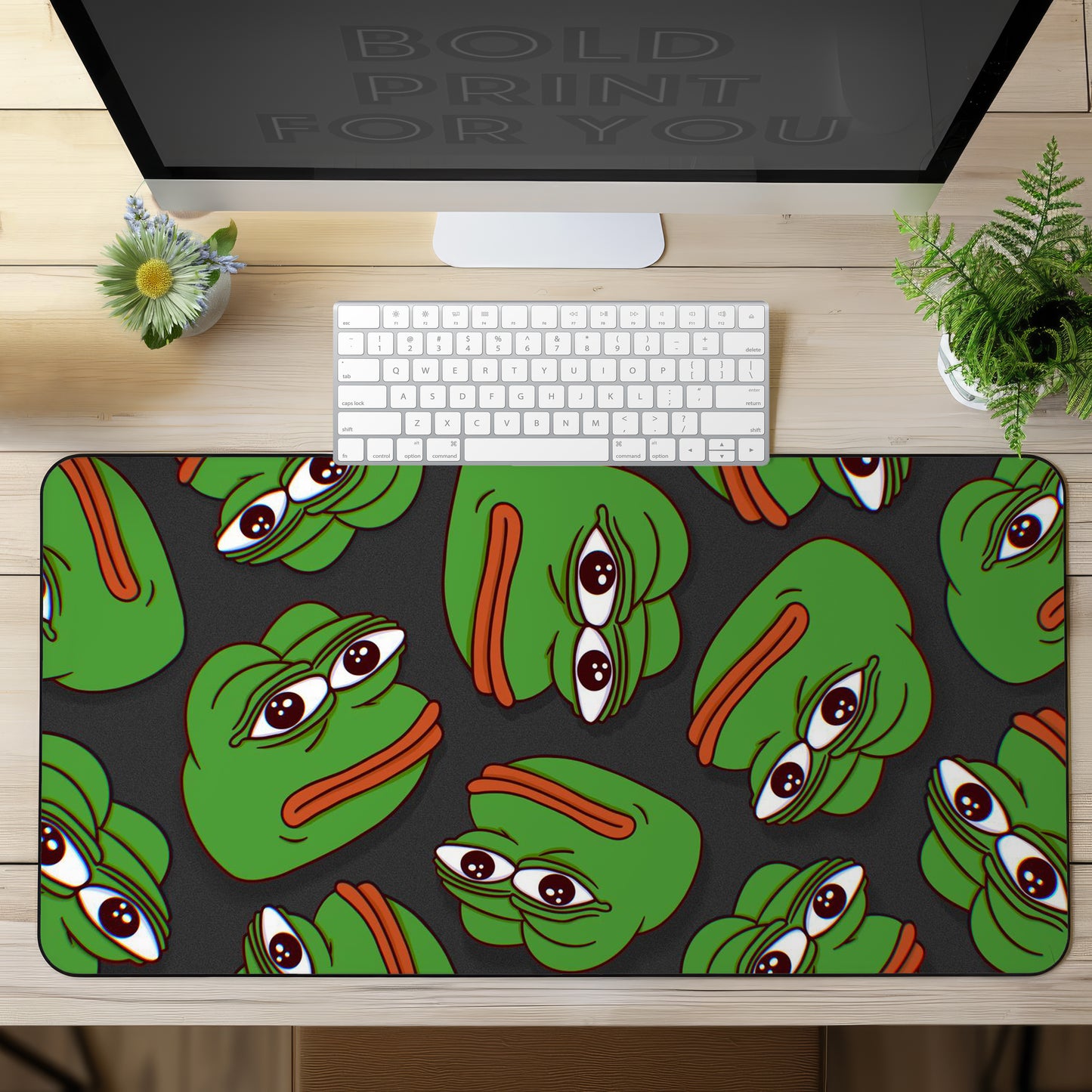 Meme Pepe Art Desk Mat