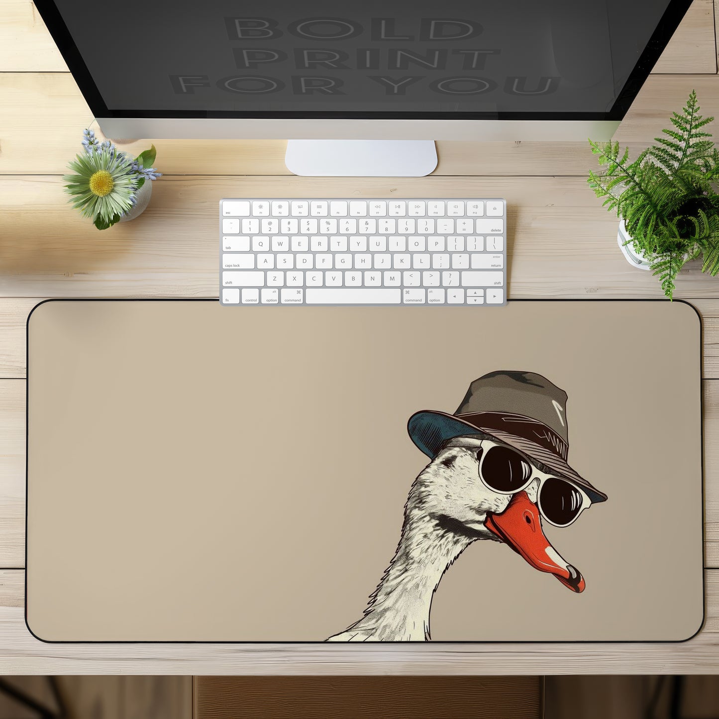 Hipster Goose Desk Mat
