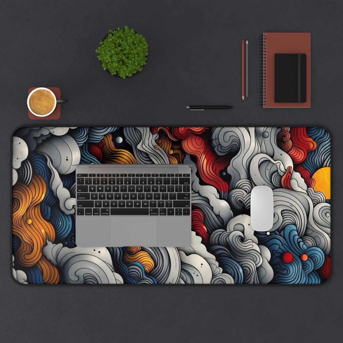 Abstract harmony Desk Mat