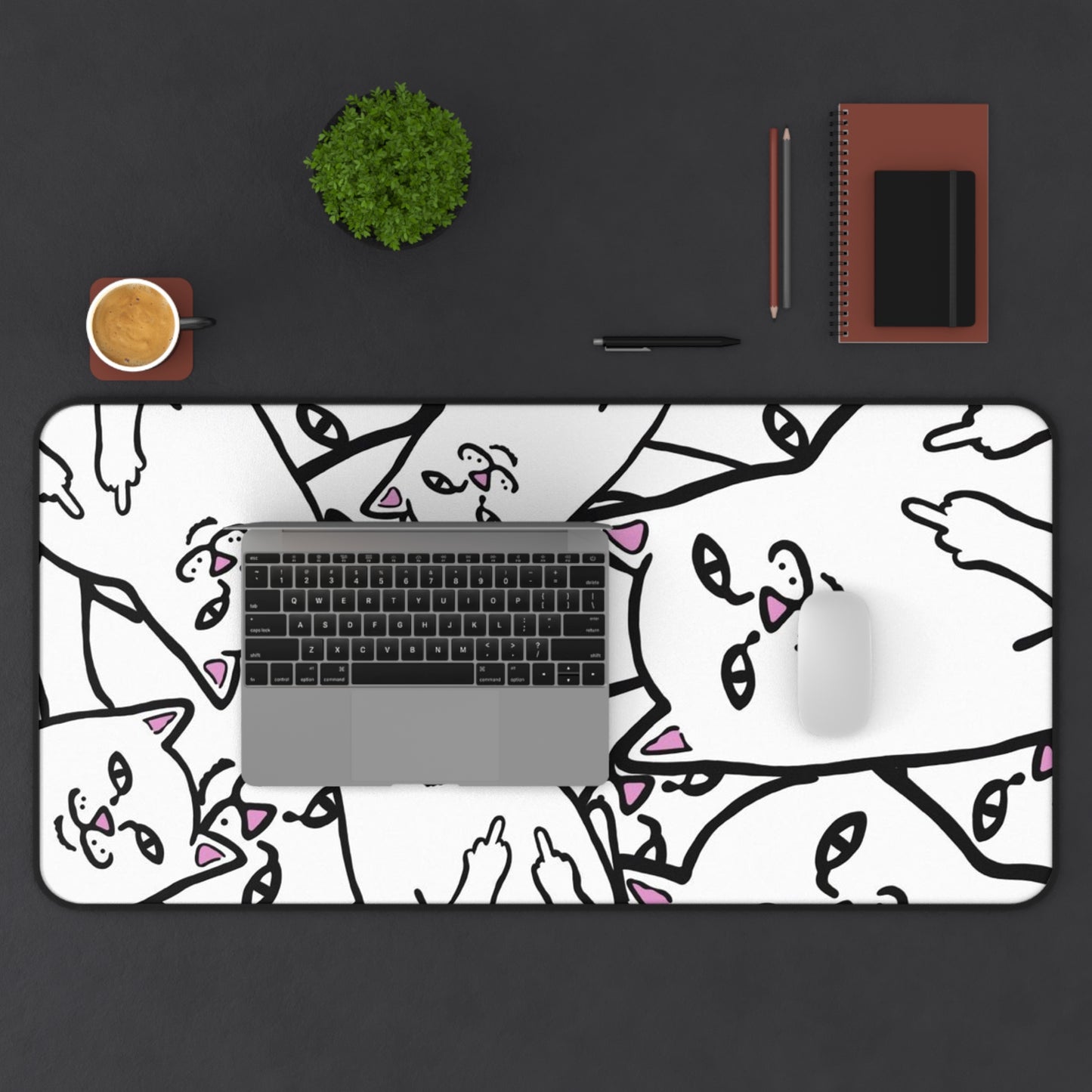 Funny Bad Kitty Desk Mat