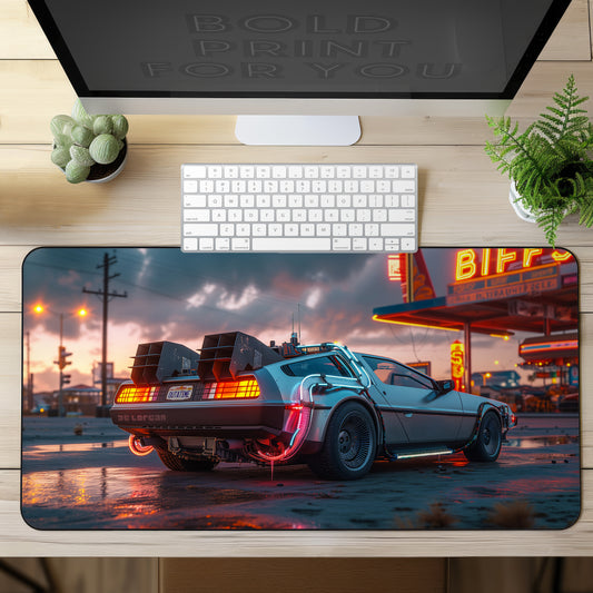 DeLorean DMC-12 Gaming Desk Mat