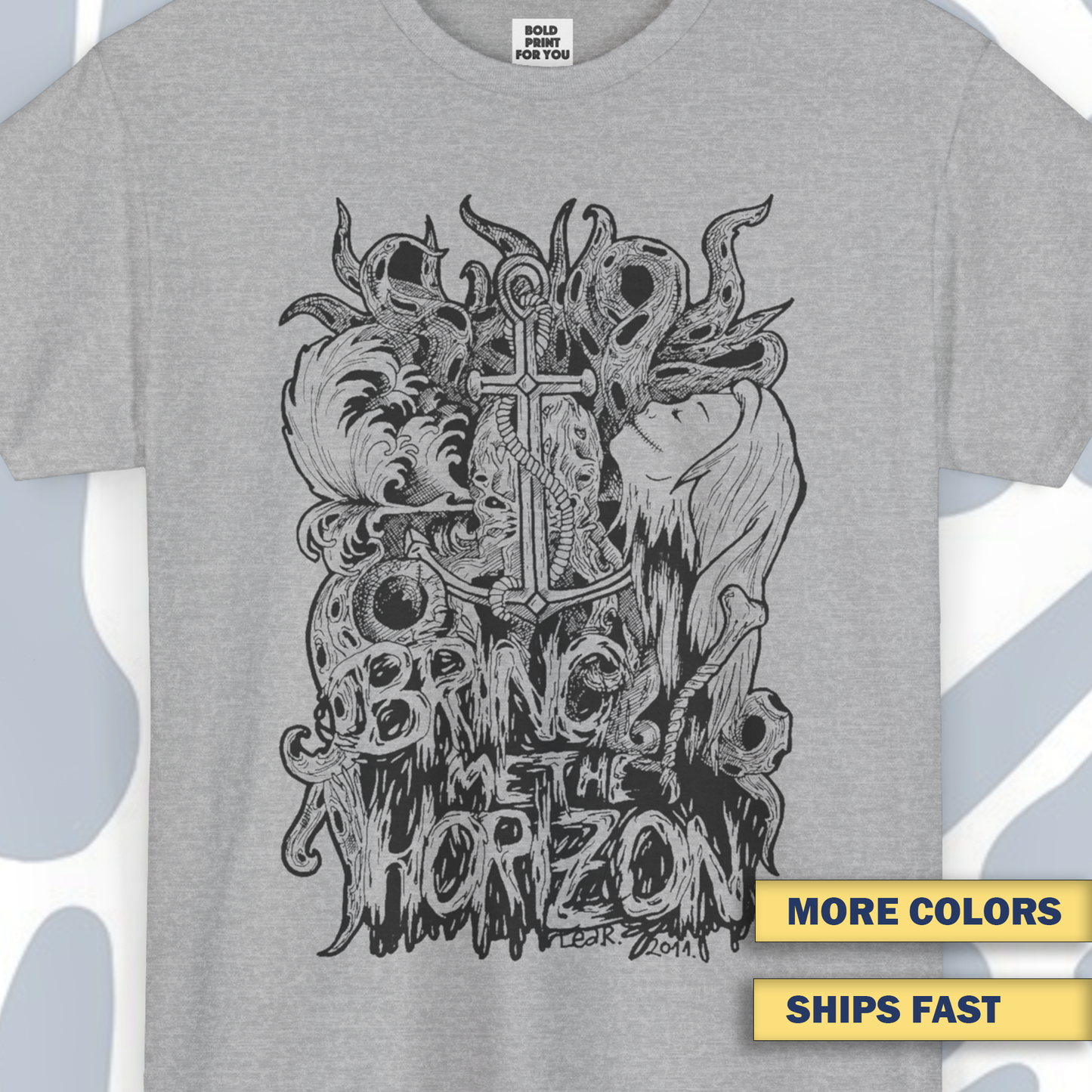 BRING ME THE HORIZON (art 3) T-Shirt, Metal Unisex tee