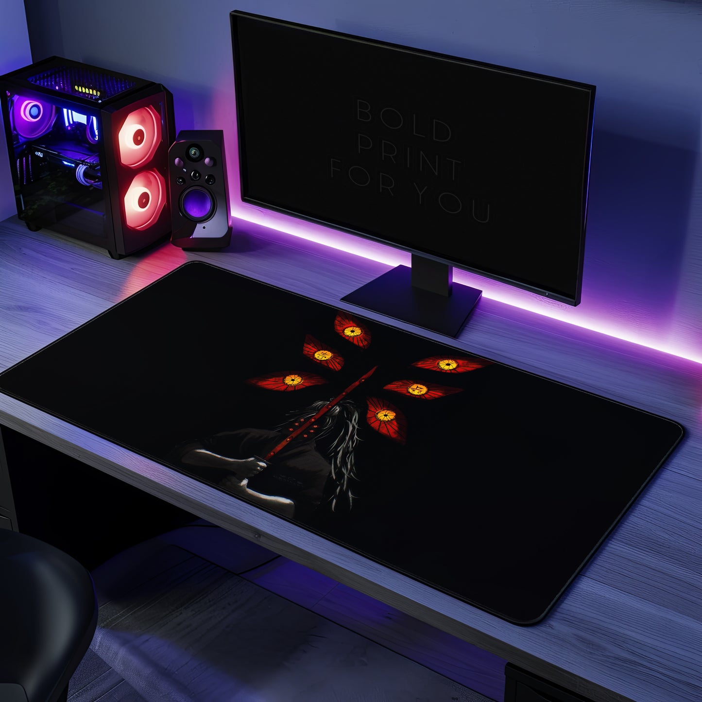 Demon Slayer Dark Anime Desk Mat