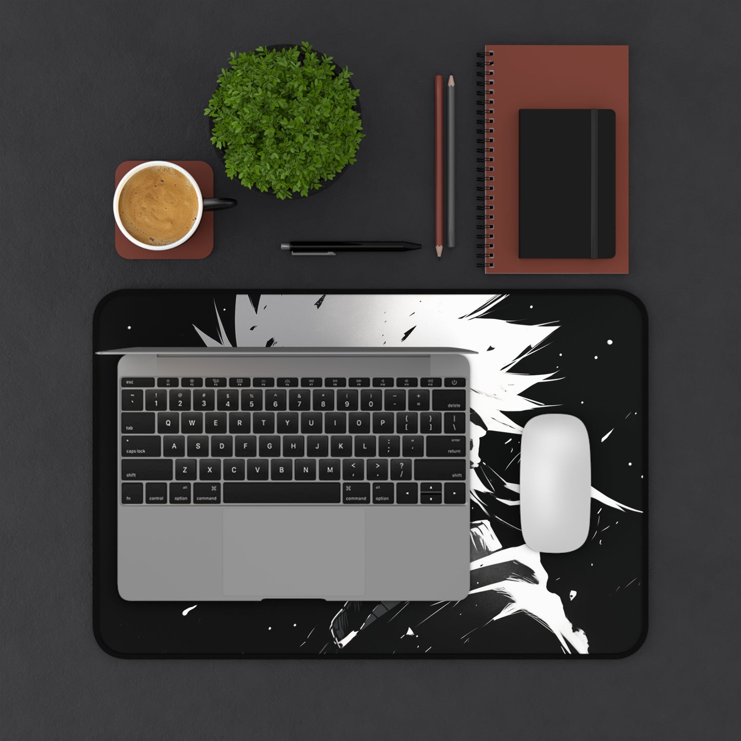 Anime Kakashi Hatake Monochrome Desk Mat