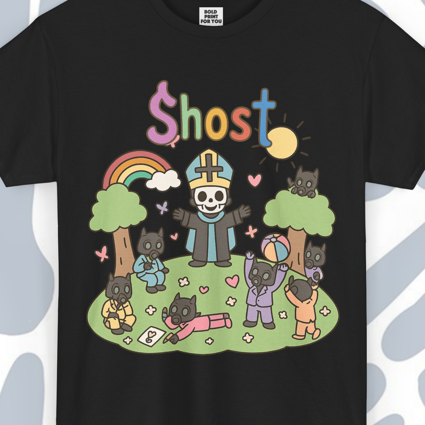Ghost Band (art 2) T-Shirt, Metal Unisex tee