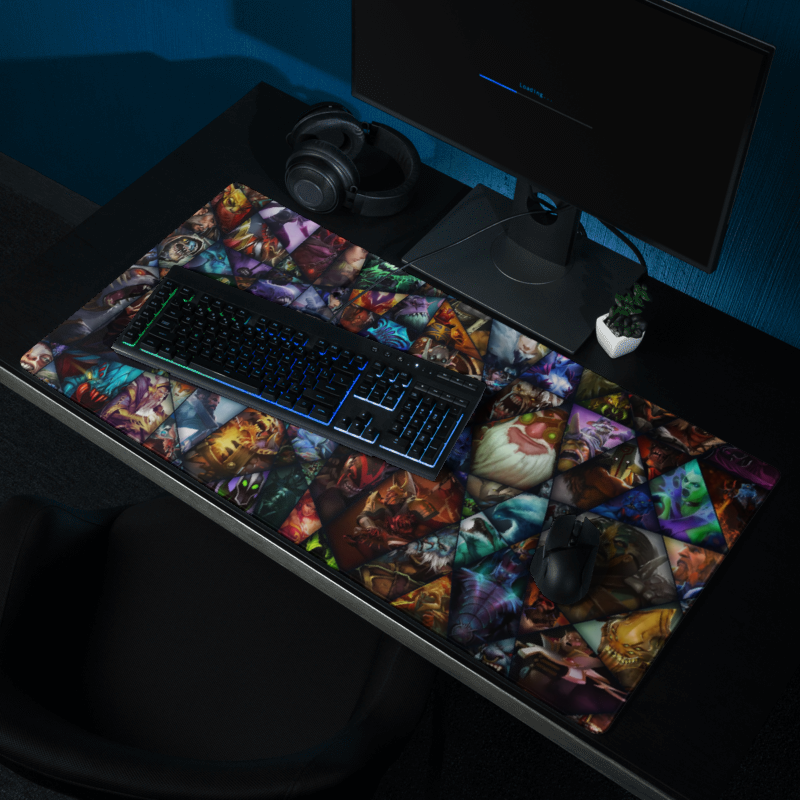 Dota 2 Desk Mat, deskmat xl, Gaming keyboard matt, mousepad large, XXL extended deskpad mouse pad, large gaming mousepad - Bolt Print