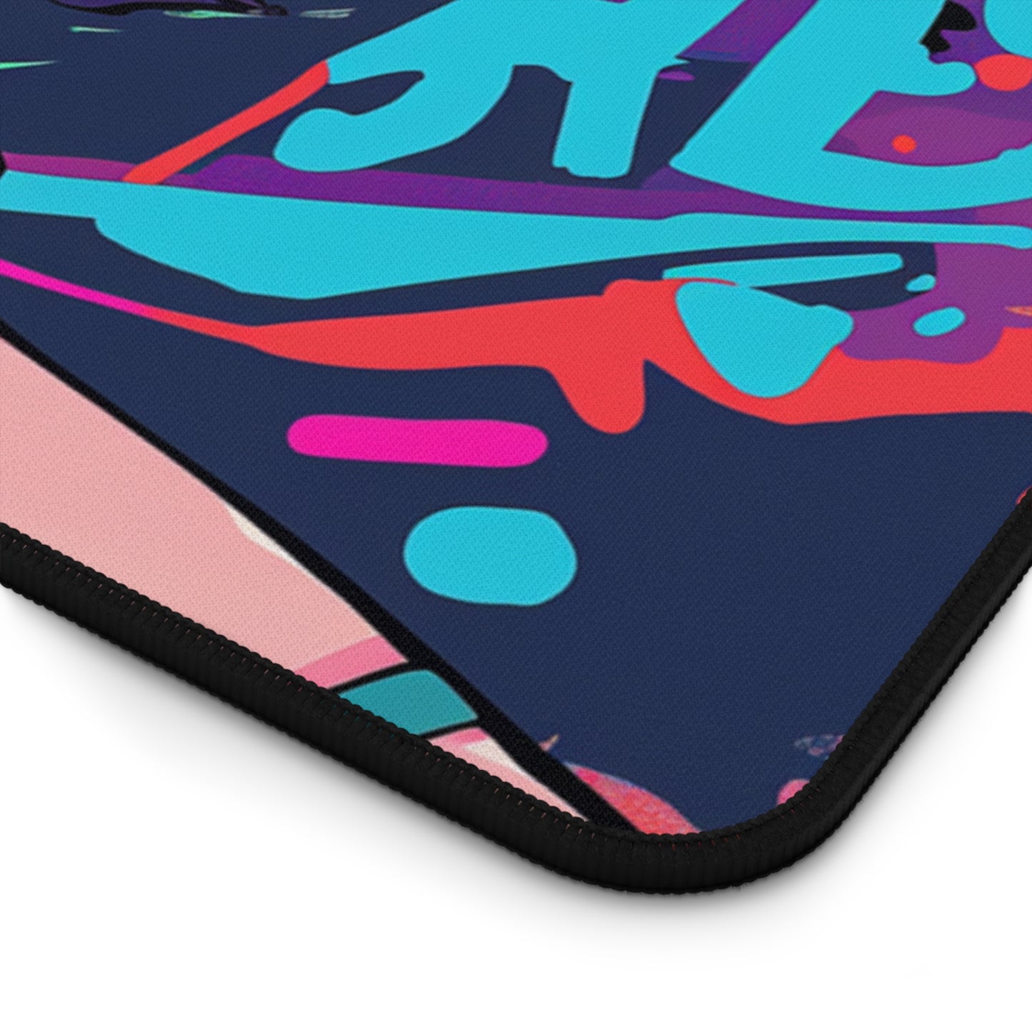 Anime girl with guitar Desk Mat, Gaming keyboard mat, XXL mousepad