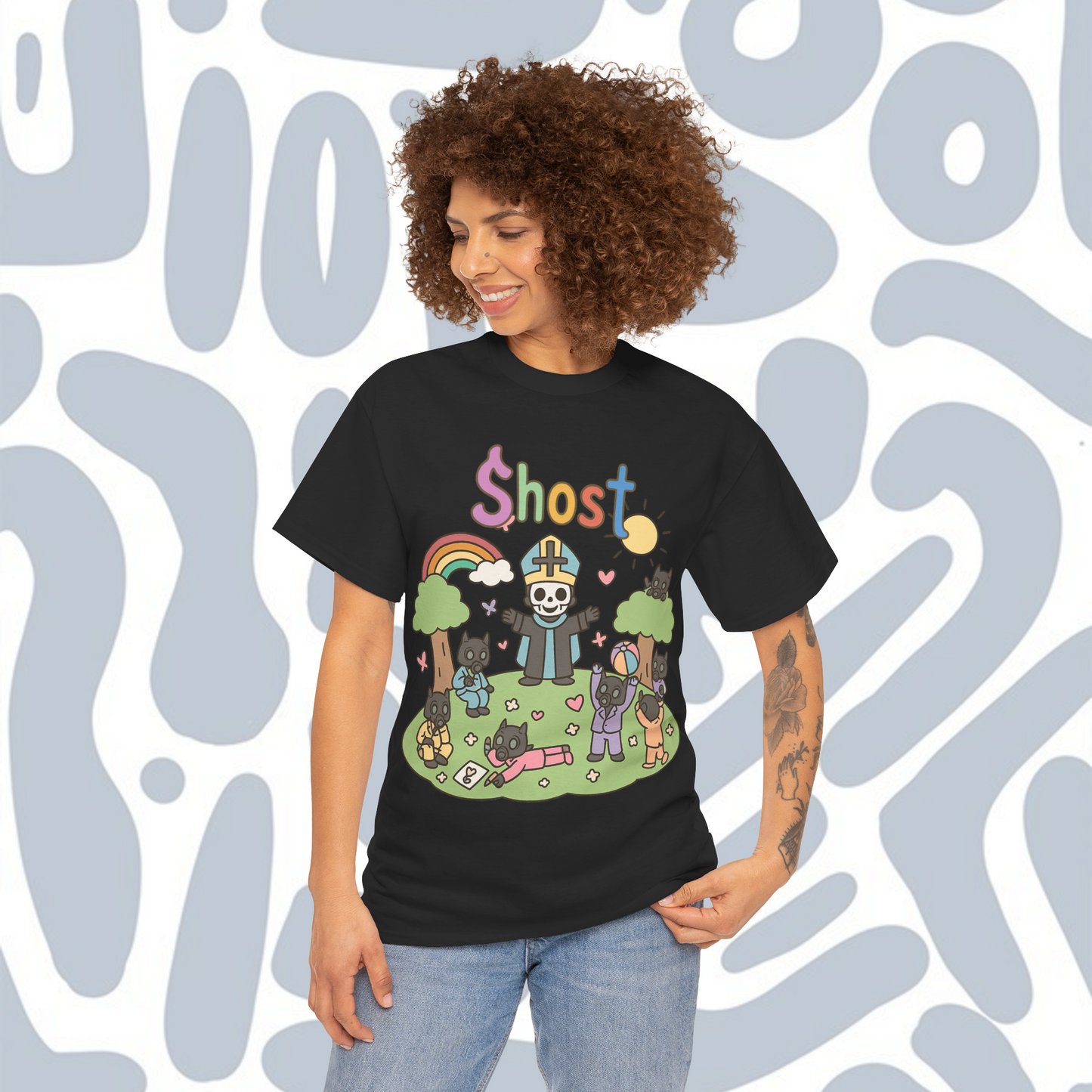 Ghost Band (art 2) T-Shirt, Metal Unisex tee