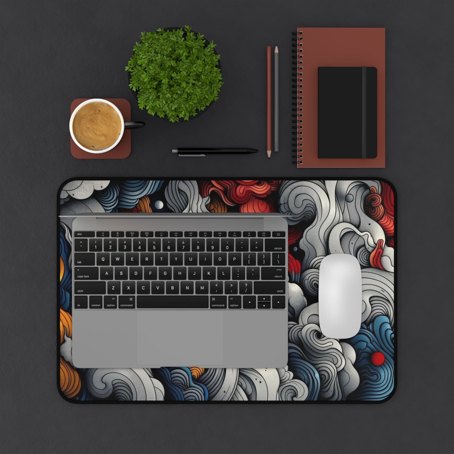 Abstract harmony Desk Mat