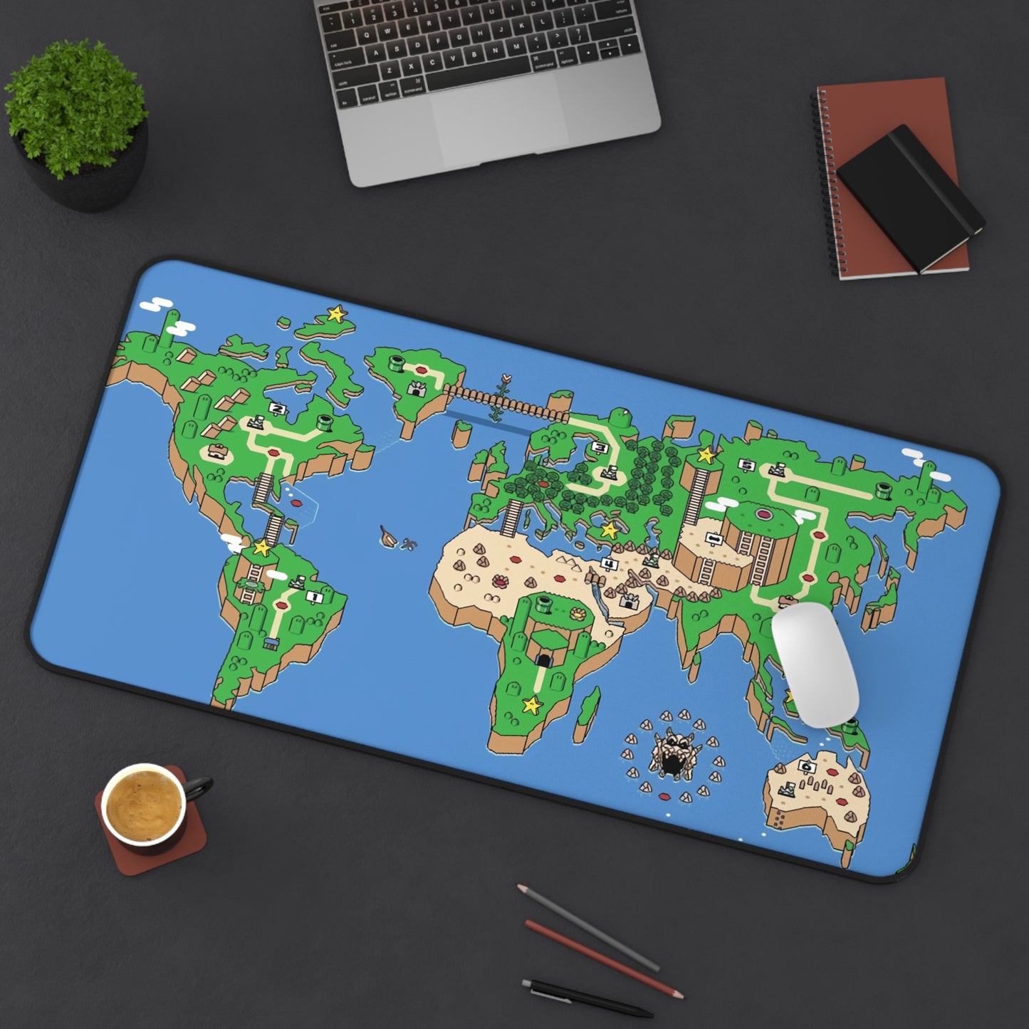 Super Mario World Map Desk Mat