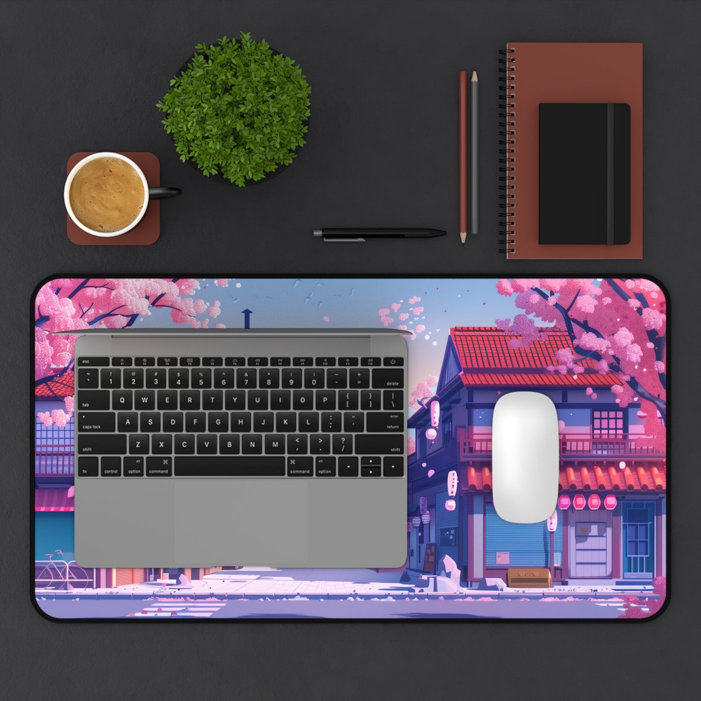 Asian city Anime Desk Mat