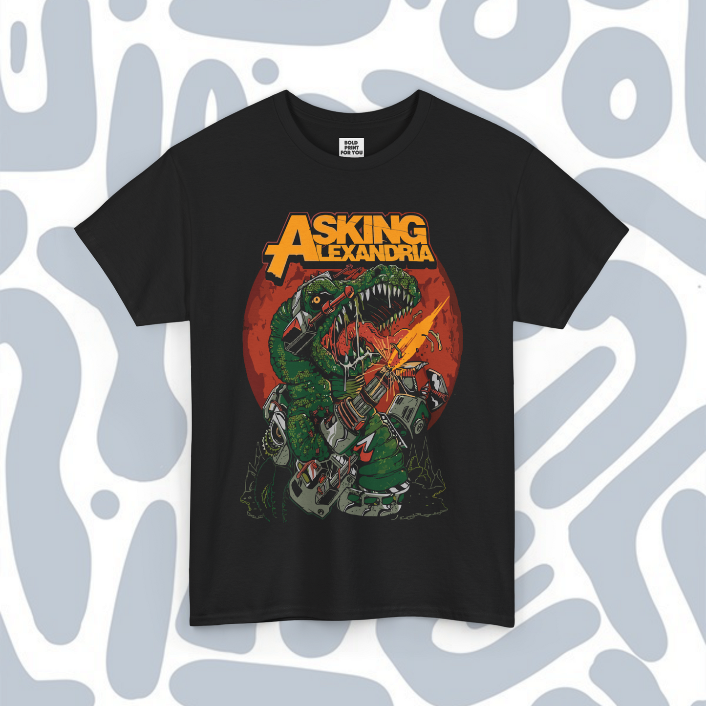 ASKING ALEXANDRIA Dino T-Shirt, Metal Unisex tee