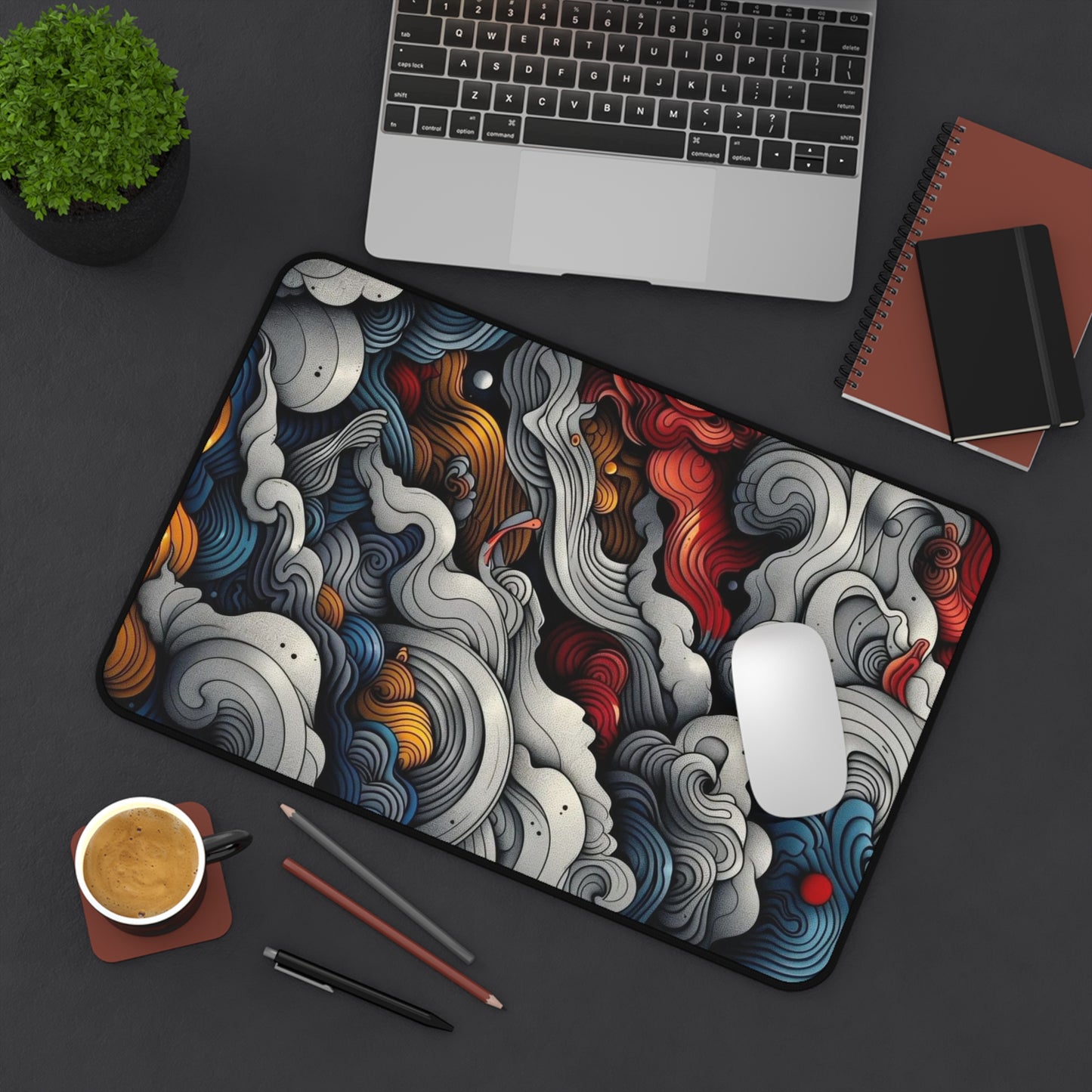 Abstract harmony Desk Mat