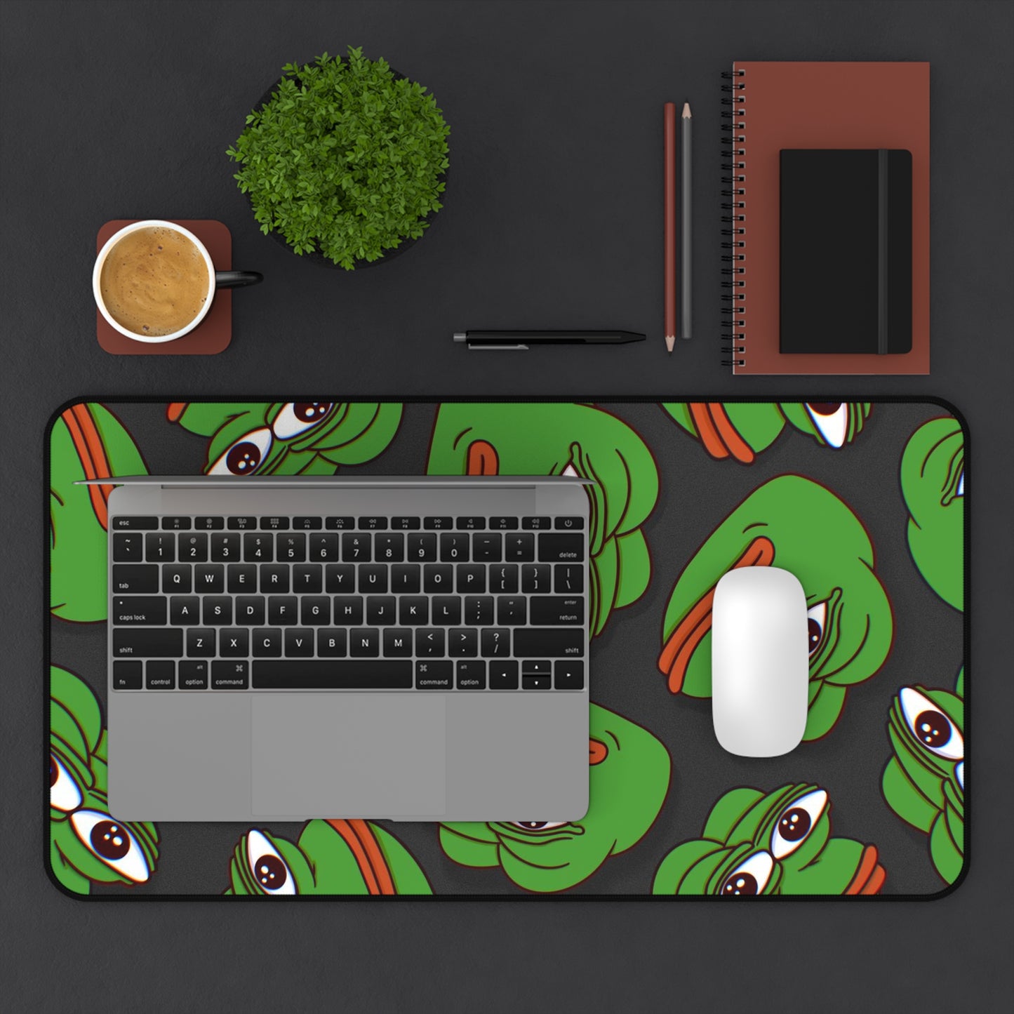 Meme Pepe Art Desk Mat