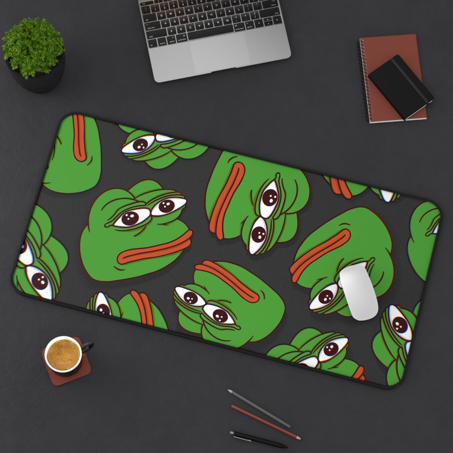 Meme Pepe Art Desk Mat