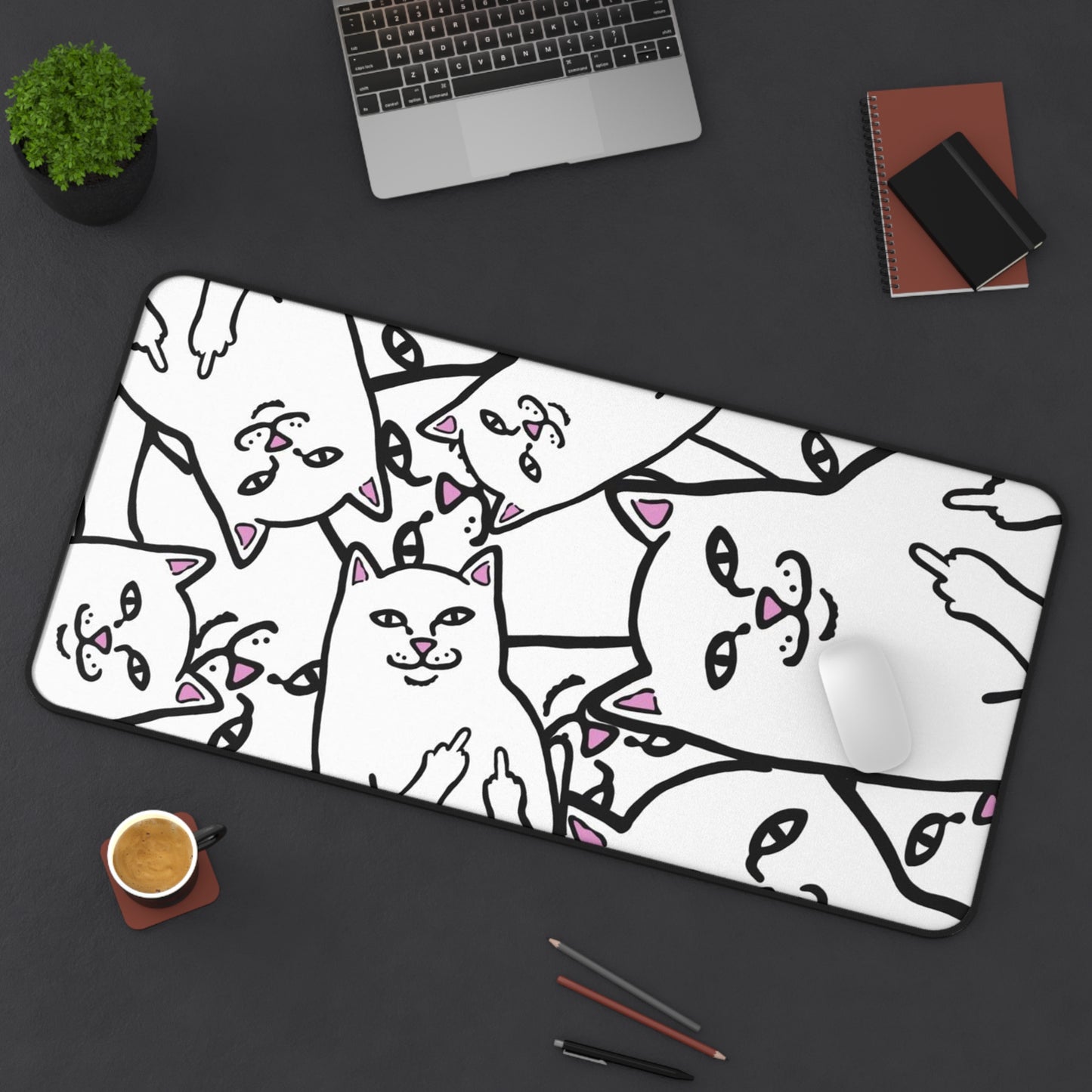 Funny Bad Kitty Desk Mat