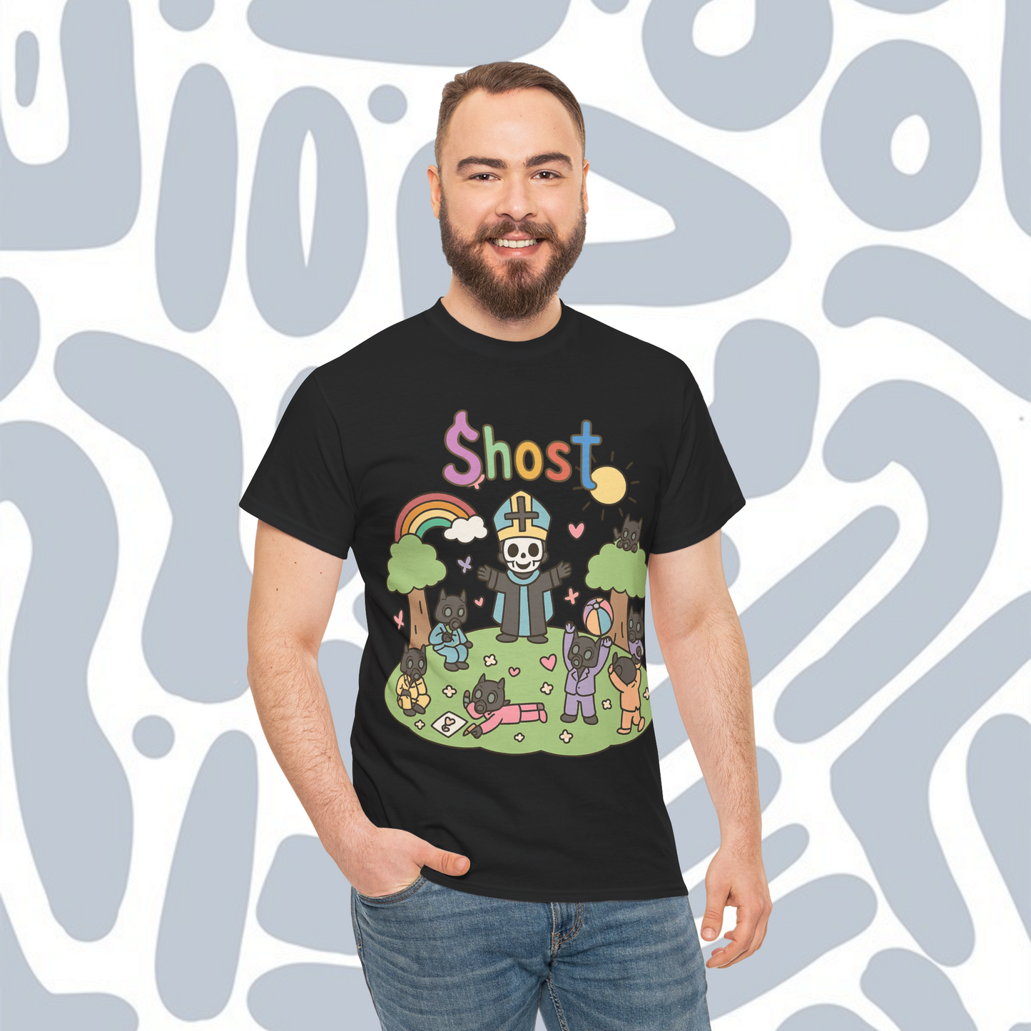 Ghost Band (art 2) T-Shirt, Metal Unisex tee