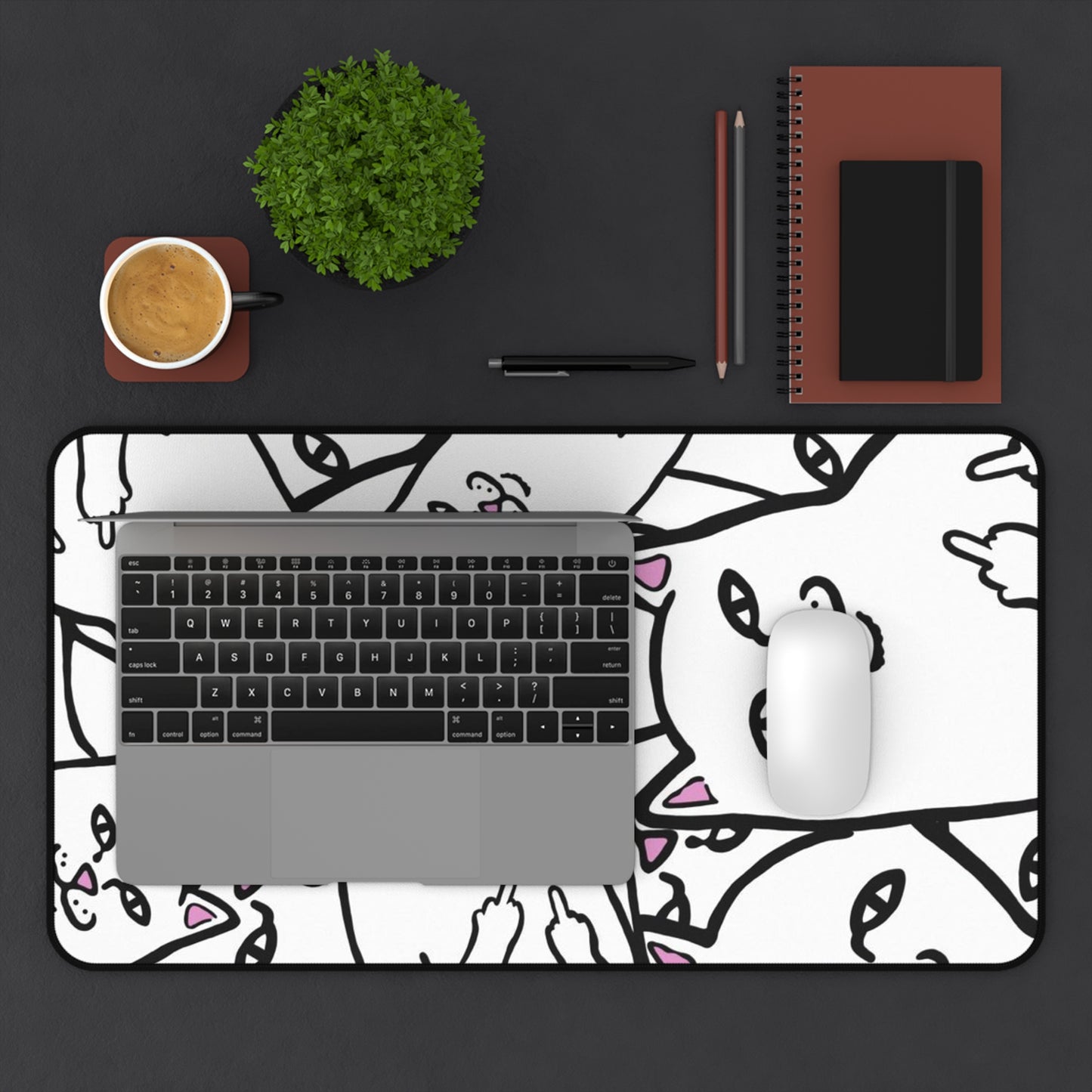 Funny Bad Kitty Desk Mat