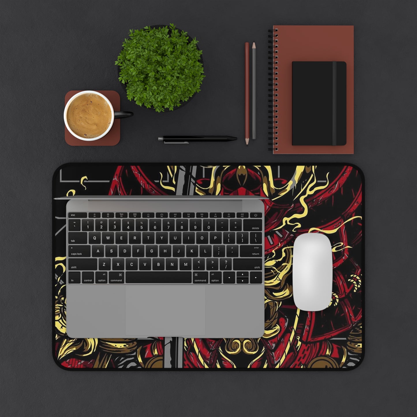 Samurai Desk Mat, deskmat xl, Gaming keyboard matt, mousepad large, XXL extended deskpad mouse pad, large gaming mousepad - Bolt Print