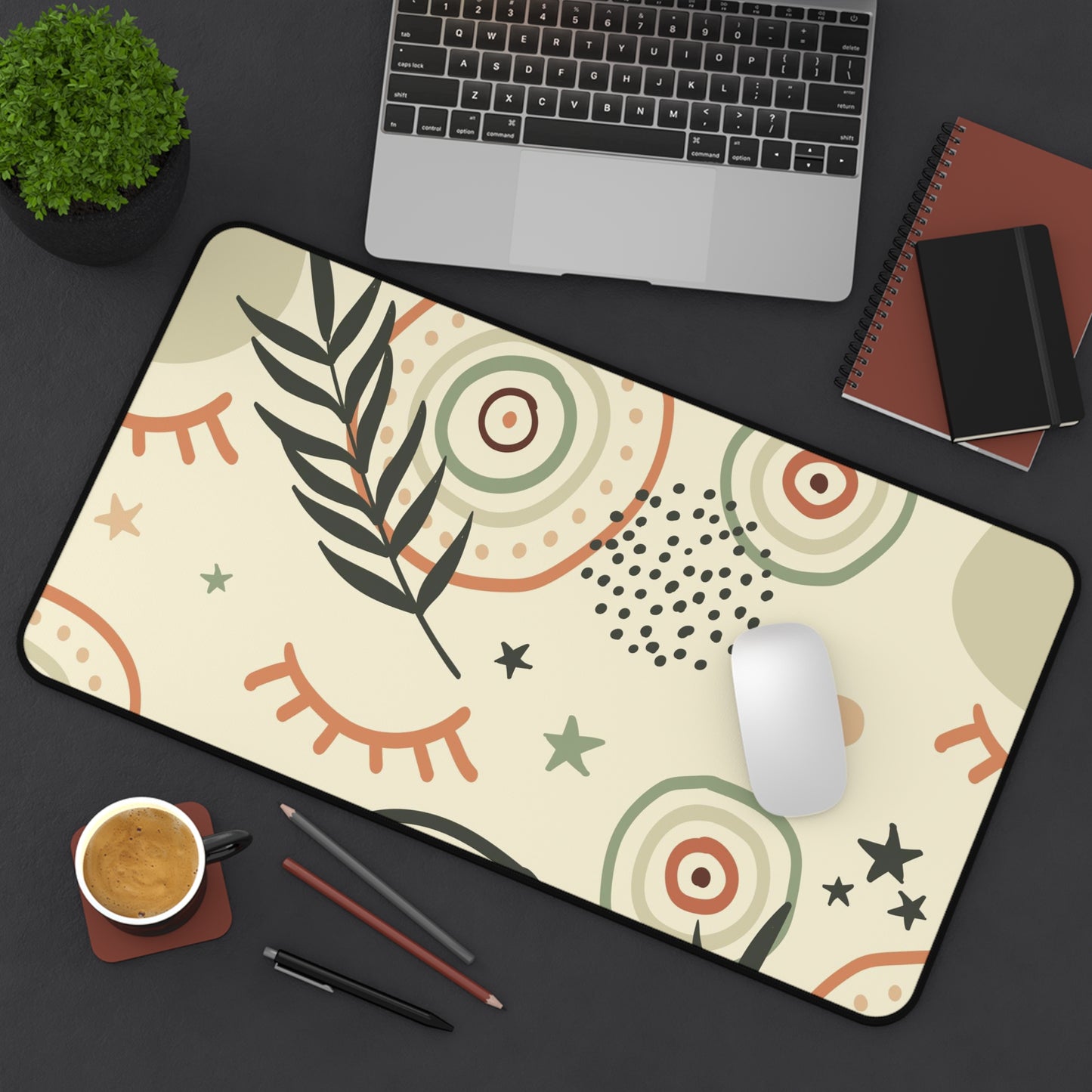 Boho Desk Mat, gaming mouse mat, mousepad large, XXL deskpad mouse pad