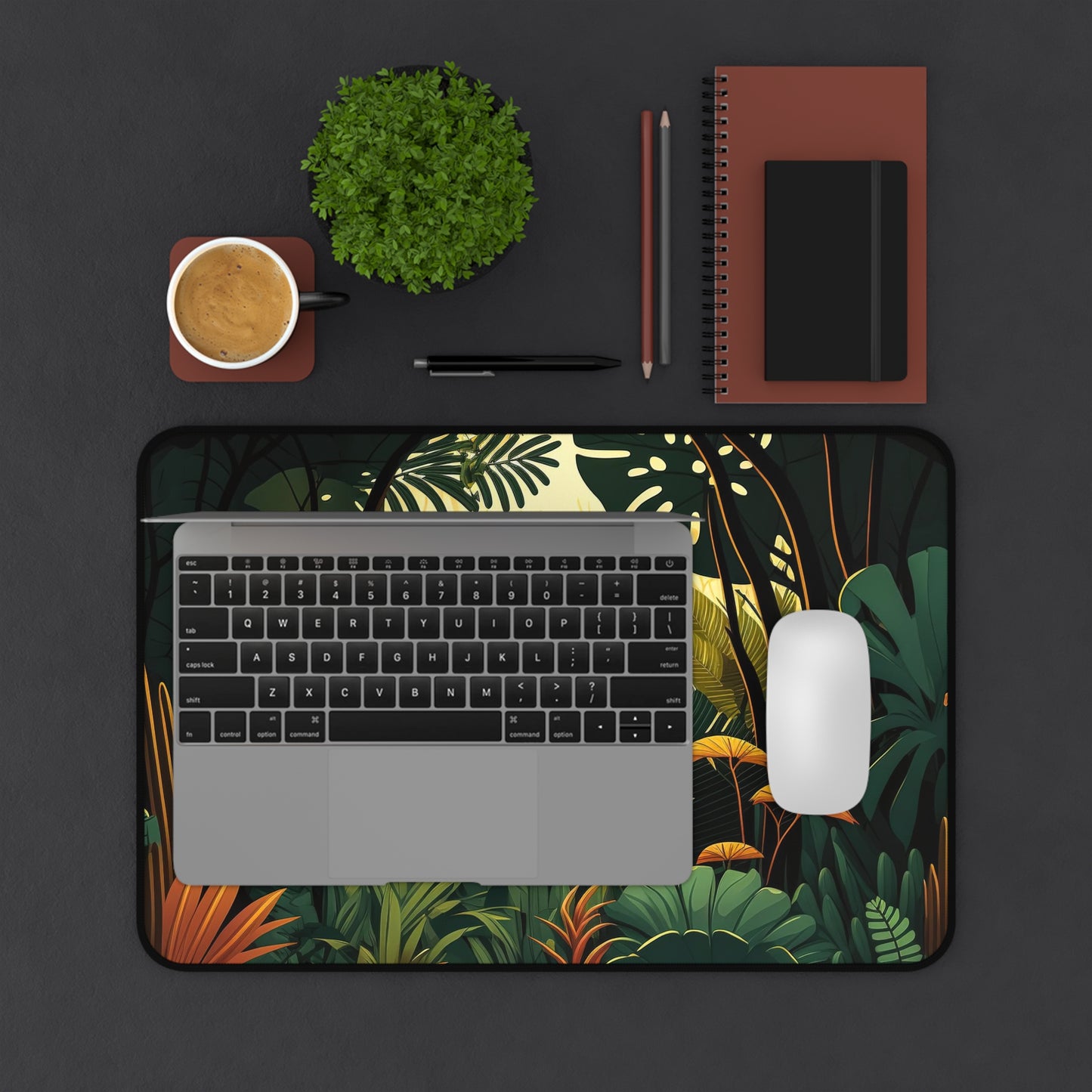 Jungle Desk Mat, Gaming keyboard matt, mousepad large, XXL extended deskpad mouse pad - Bold Print