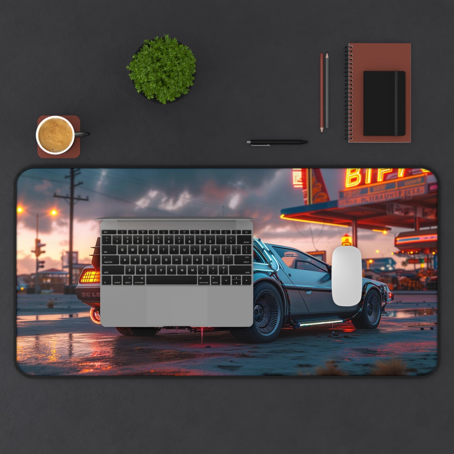 DeLorean DMC-12 Gaming Desk Mat