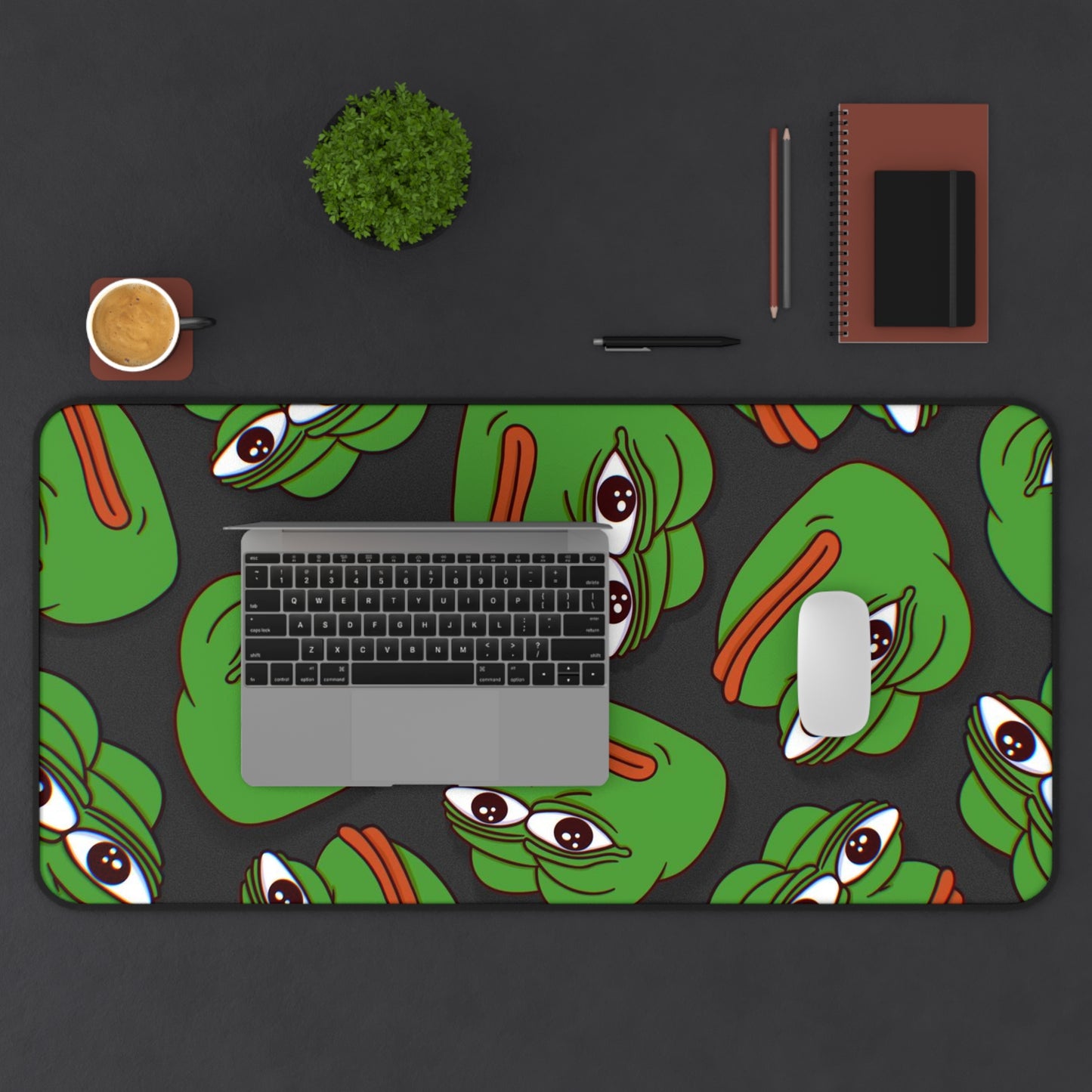 Meme Pepe Art Desk Mat